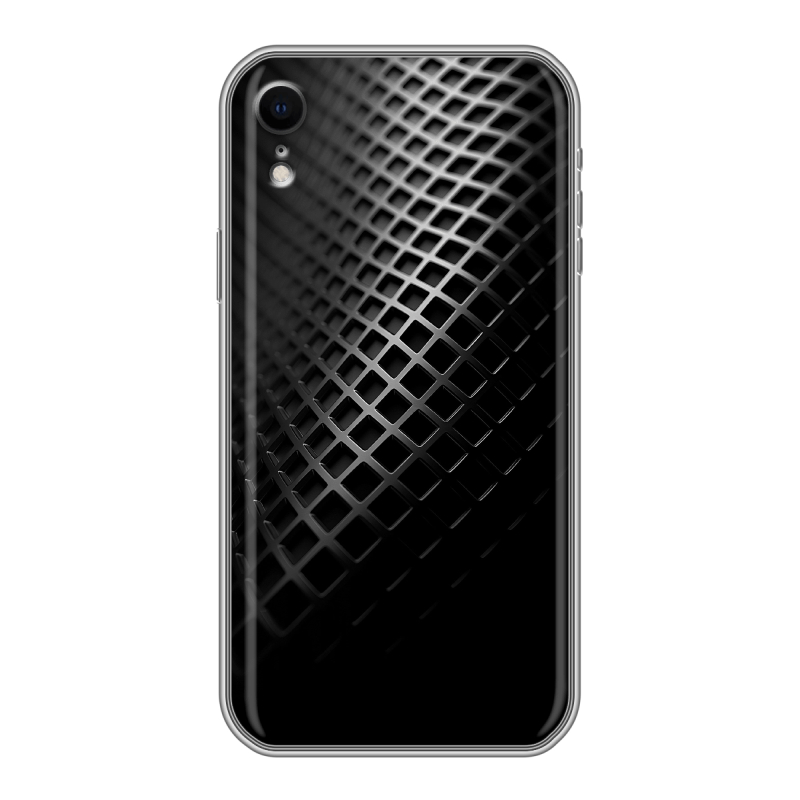 Силиконовый противоударный чехол на Iphone Xr с принтом Текстура металла Силиконовый противоударный чехол на Iphone Xr с принтом Текстура металла