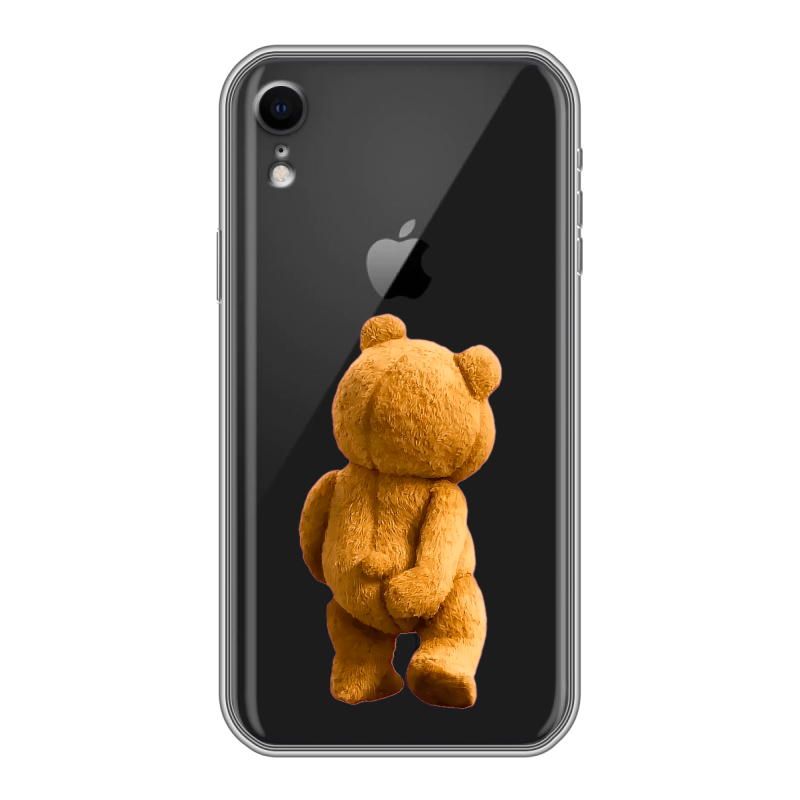 Силиконовый противоударный чехол на Iphone Xr с принтом Медведь Силиконовый противоударный чехол на Iphone Xr с принтом Медведь