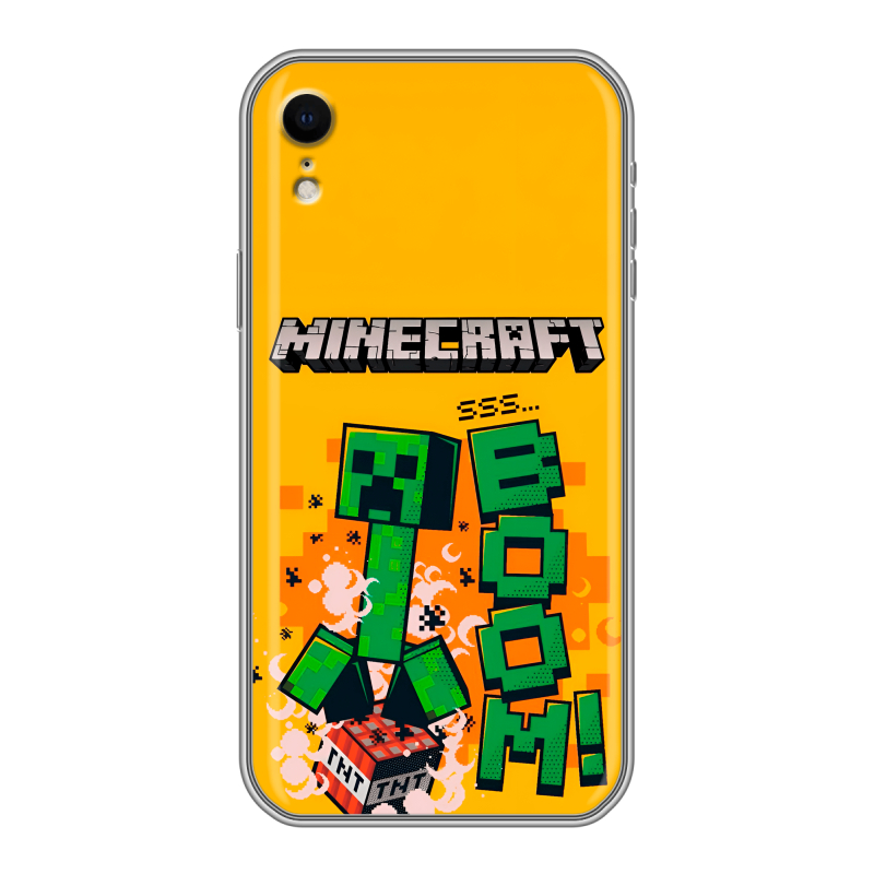 Силиконовый чехол на Iphone Xr с принтом Майнкрафт Minecraft Силиконовый чехол на Iphone Xr с принтом Майнкрафт Minecraft