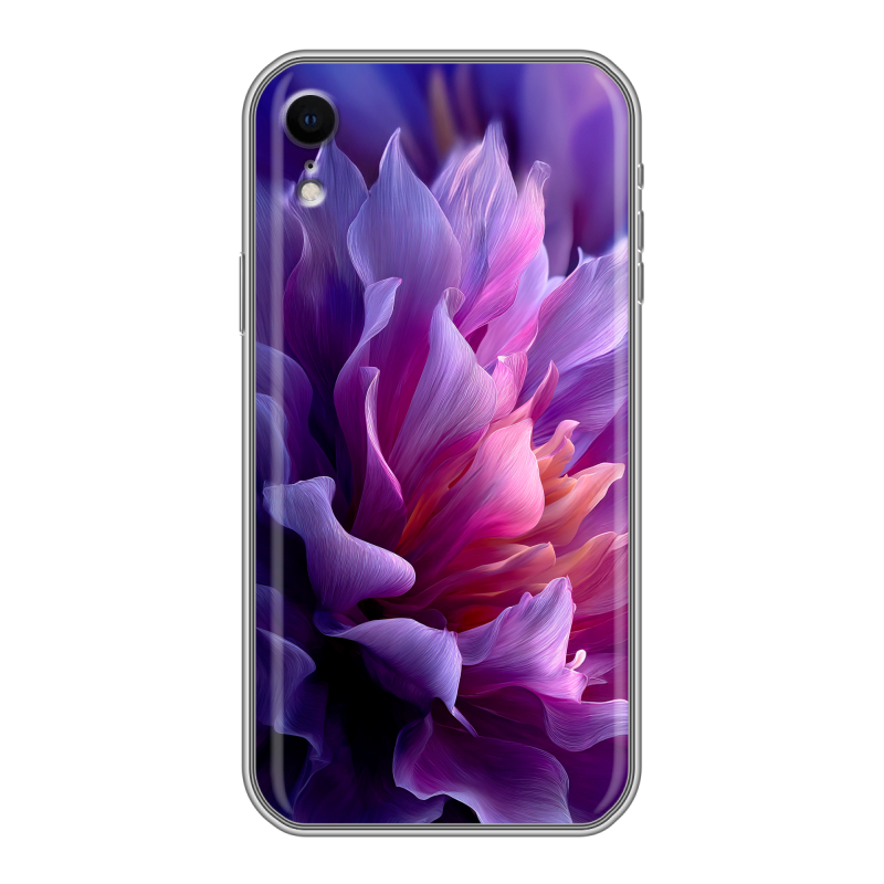 Силиконовый противоударный чехол на Iphone Xr с принтом женский цветы Силиконовый противоударный чехол на Iphone Xr с принтом женский цветы