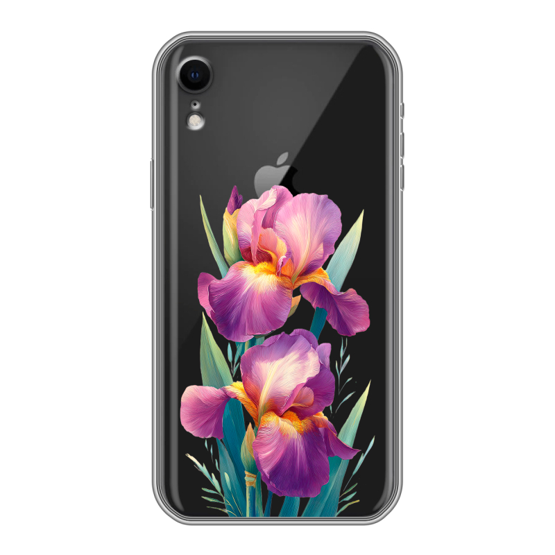 Силиконовый чехол на Iphone Xr с принтом Цветы орхидеи Силиконовый чехол на Iphone Xr с принтом Цветы орхидеи