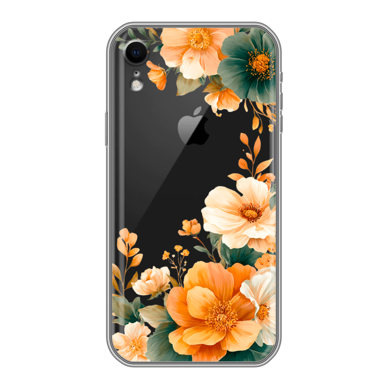 Силиконовый чехол на Iphone Xr с принтом Цветы принт Силиконовый чехол на Iphone Xr с принтом Цветы принт