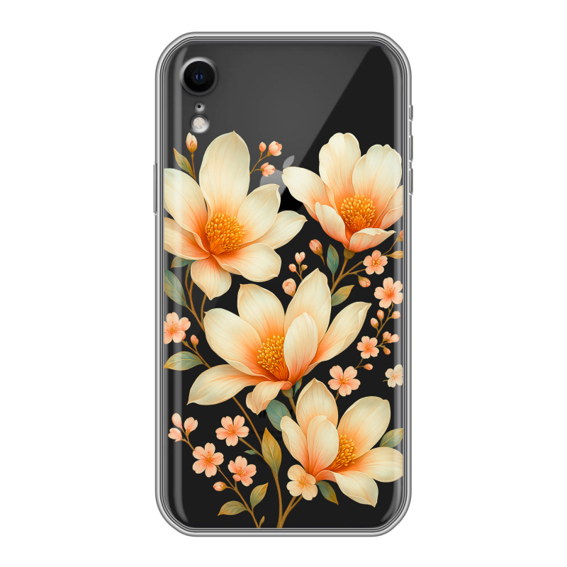 Силиконовый чехол на Iphone Xr с принтом Цветы Силиконовый чехол на Iphone Xr с принтом Цветы