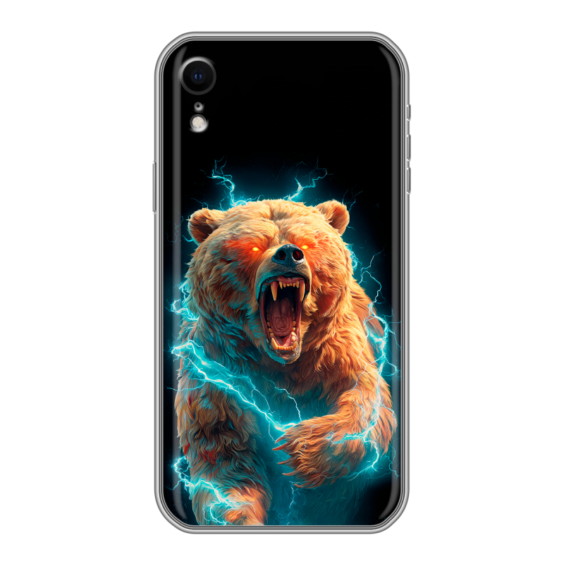 Силиконовый чехол на Iphone Xr с принтом Медведь Силиконовый чехол на Iphone Xr с принтом Медведь