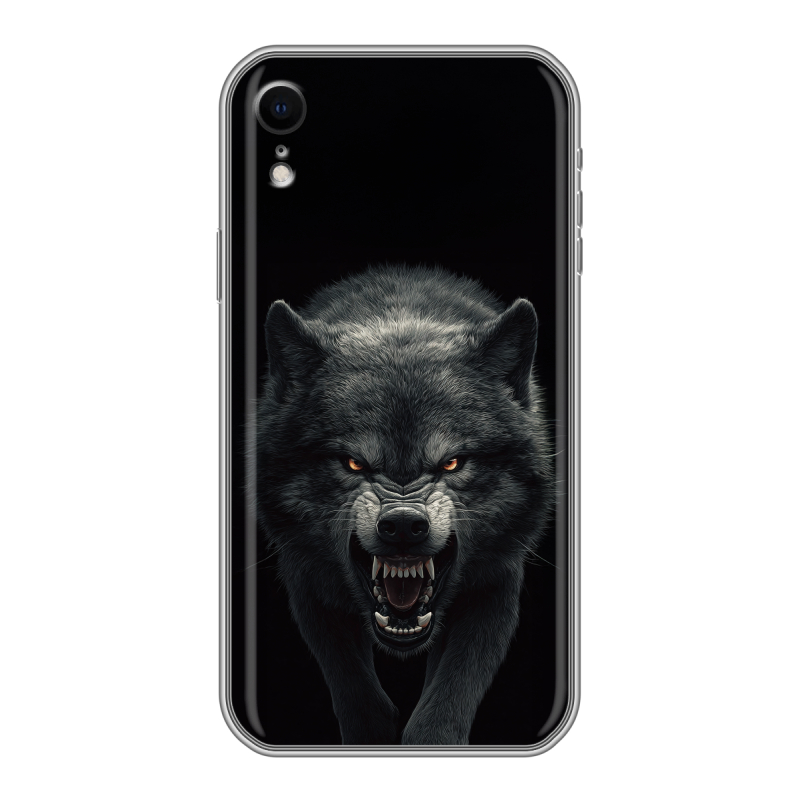 Силиконовый противоударный чехол на Iphone Xr с принтом Волк Силиконовый противоударный чехол на Iphone Xr с принтом Волк