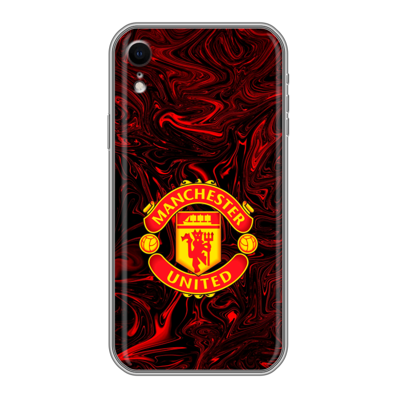 Силиконовый чехол на Iphone Xr с принтом Manchester United Силиконовый чехол на Iphone Xr с принтом Manchester United
