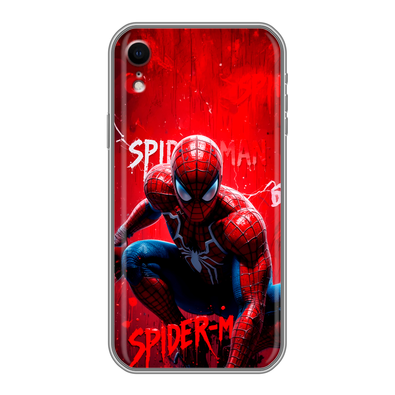 Силиконовый противоударный чехол на Iphone Xr с принтом Spiderman Человек паук Силиконовый противоударный чехол на Iphone Xr с принтом Spiderman Человек паук