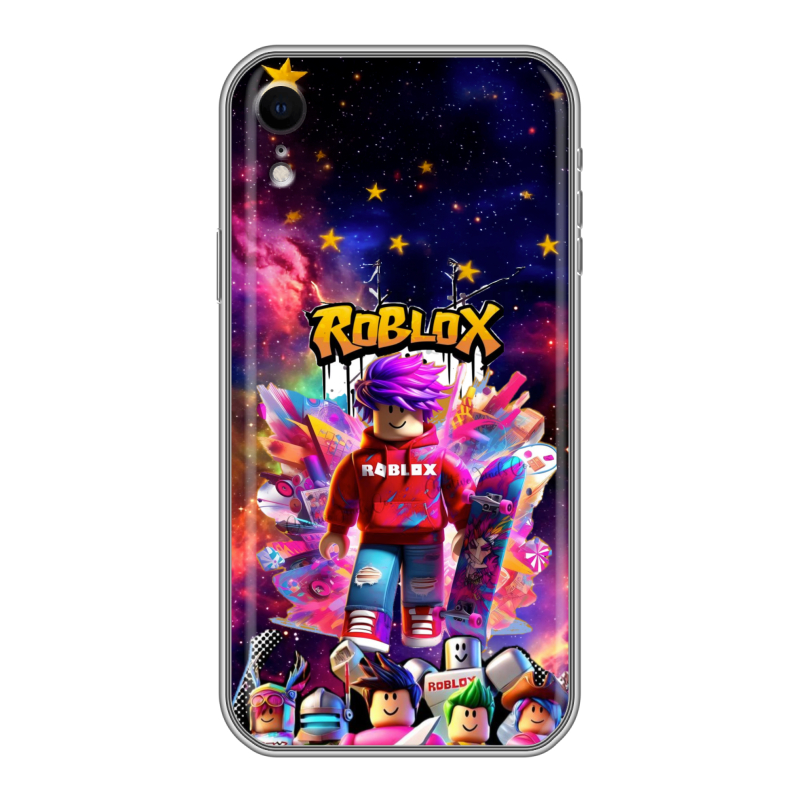 Силиконовый противоударный чехол на Iphone Xr с принтом Roblox Роблокс Силиконовый противоударный чехол на Iphone Xr с принтом Roblox Роблокс