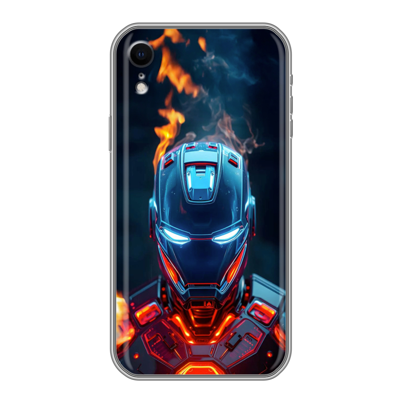 Силиконовый чехол на Iphone Xr с принтом IronMan Железный человек Силиконовый чехол на Iphone Xr с принтом IronMan Железный человек