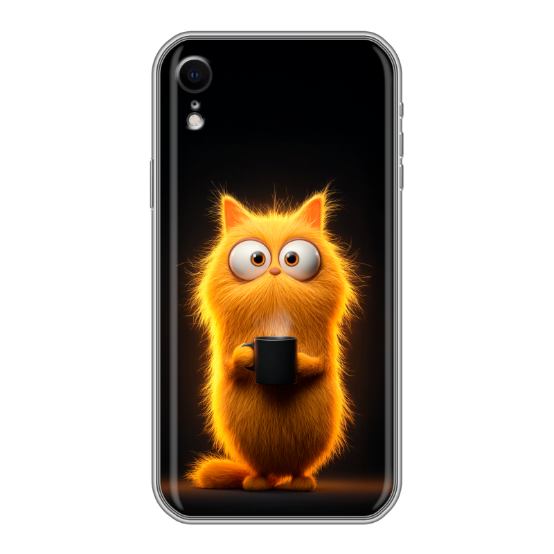 Силиконовый чехол на Iphone Xr с принтом Смешной кот Силиконовый чехол на Iphone Xr с принтом Смешной кот