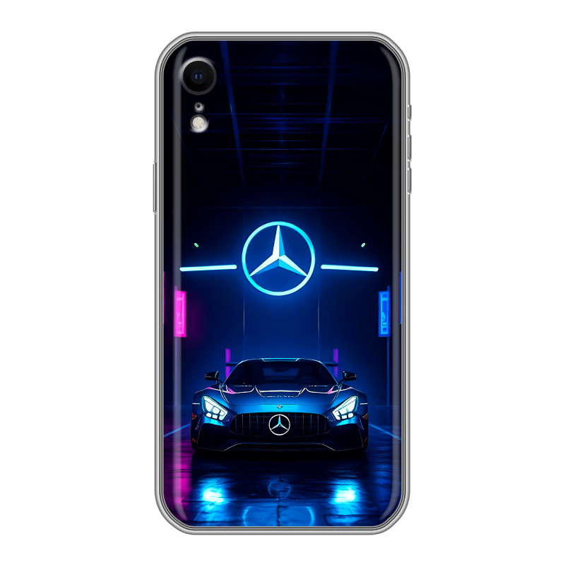 Силиконовый противоударный чехол на Iphone Xr с принтом Mercedes Мерседес Силиконовый противоударный чехол на Iphone Xr с принтом Mercedes Мерседес