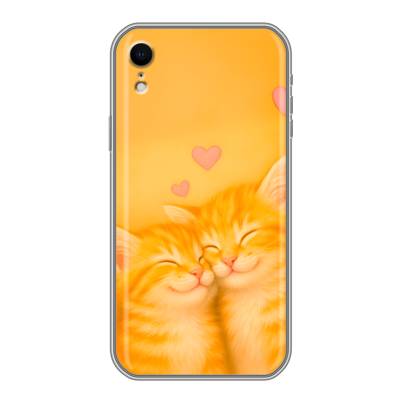 Силиконовый чехол на Iphone Xr с принтом Милые котята Силиконовый чехол на Iphone Xr с принтом Милые котята