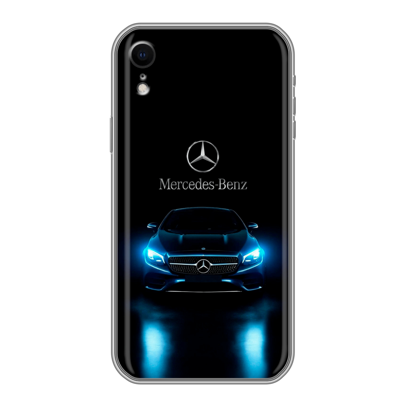 Силиконовый чехол на Iphone Xr с принтом Mercedes Мерседес Силиконовый чехол на Iphone Xr с принтом Mercedes Мерседес