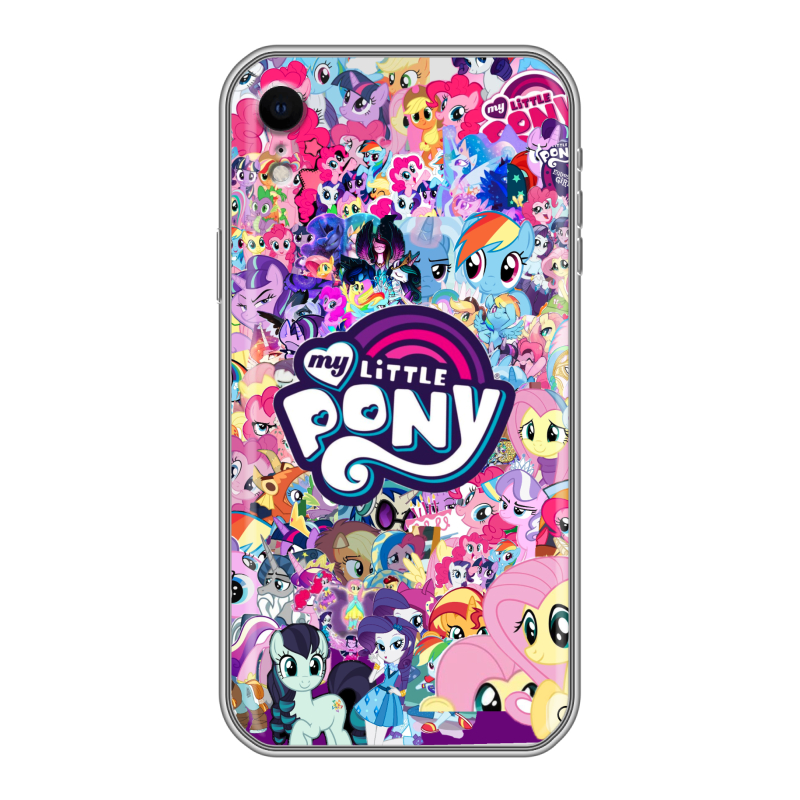 Силиконовый противоударный чехол на Iphone Xr с принтом My little pony Дружба чудо Силиконовый противоударный чехол на Iphone Xr с принтом My little pony Дружба чудо