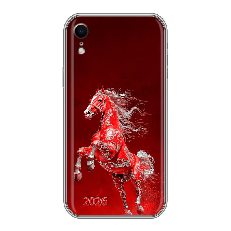 Силиконовый противоударный чехол на Iphone Xr с принтом Новый год Силиконовый противоударный чехол на Iphone Xr с принтом Новый год