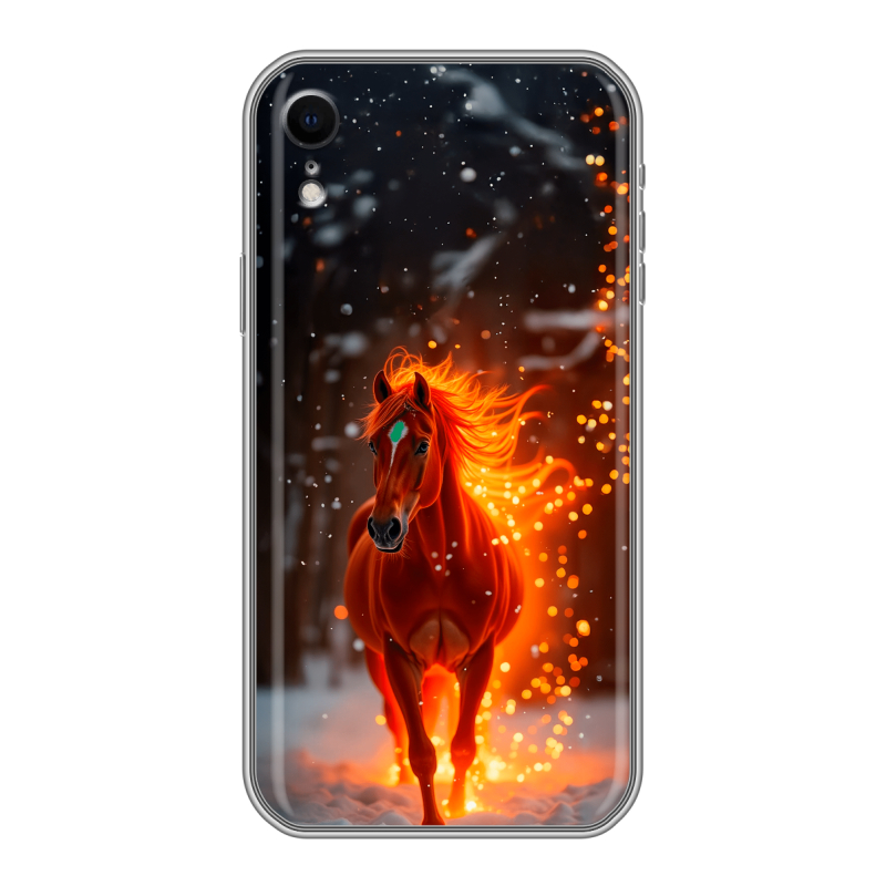 Силиконовый противоударный чехол на Iphone Xr с принтом Новый год Силиконовый противоударный чехол на Iphone Xr с принтом Новый год