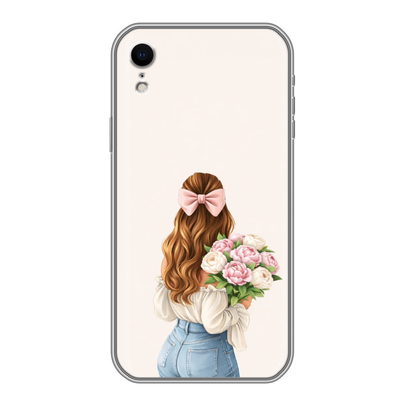Силиконовый чехол на Iphone Xr с принтом женский Силиконовый чехол на Iphone Xr с принтом женский