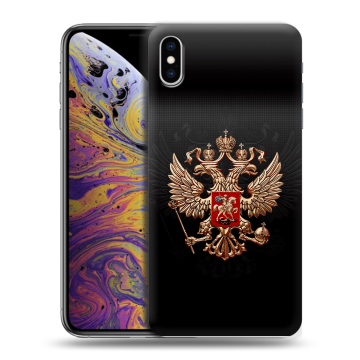 Силиконовый чехол на Iphone Xs Max с принтом Герб России