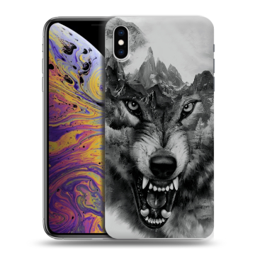 Силиконовый чехол на Iphone Xs Max с принтом Волк