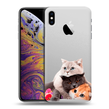 Силиконовый чехол на Iphone Xs Max с принтом Кошки