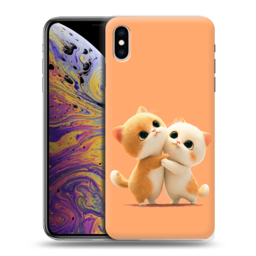 Силиконовый чехол на Iphone Xs Max с принтом Милые котики