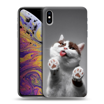 Силиконовый чехол на Iphone Xs Max с принтом Коты