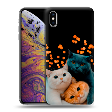 Силиконовый чехол на Iphone Xs Max с принтом Кошки