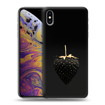 Силиконовый чехол на Iphone Xs Max с принтом Черная клубника