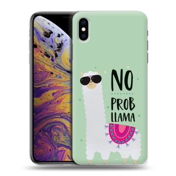 Силиконовый чехол на Iphone Xs Max с принтом Лама