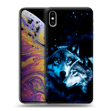 Силиконовый чехол на Iphone Xs Max с принтом Волки