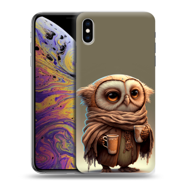 Силиконовый чехол на Iphone Xs Max с принтом Сова