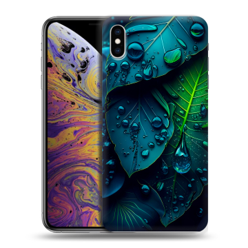 Силиконовый чехол на Iphone Xs Max с принтом Листья