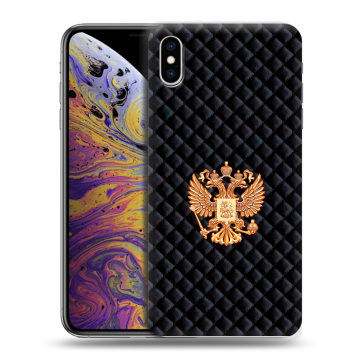 Силиконовый чехол на Iphone Xs Max с принтом Герб России принт Силиконовый чехол на Iphone Xs Max с принтом Герб России принт