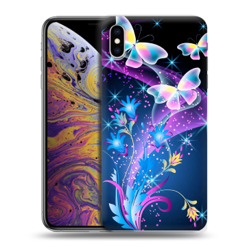 Силиконовый чехол на Iphone Xs Max с принтом Бабочки Силиконовый чехол на Iphone Xs Max с принтом Бабочки