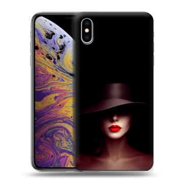 Силиконовый чехол на Iphone Xs Max с принтом Девушка в шляпе