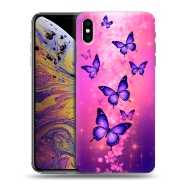Силиконовый чехол на Iphone Xs Max с принтом Бабочки Силиконовый чехол на Iphone Xs Max с принтом Бабочки