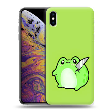 Силиконовый чехол на Iphone Xs Max с принтом Лягушенок