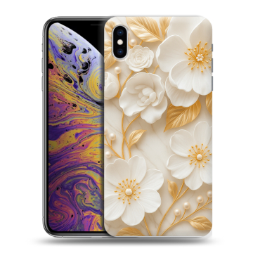 Силиконовый чехол на Iphone Xs Max с принтом Цветы Силиконовый чехол на Iphone Xs Max с принтом Цветы