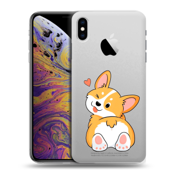 Силиконовый чехол на Iphone Xs Max с принтом Корги