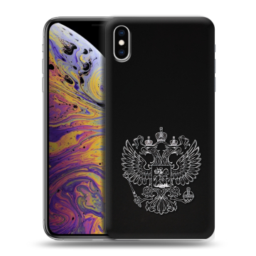 Силиконовый чехол на Iphone Xs Max с принтом Герб России Силиконовый чехол на Iphone Xs Max с принтом Герб России