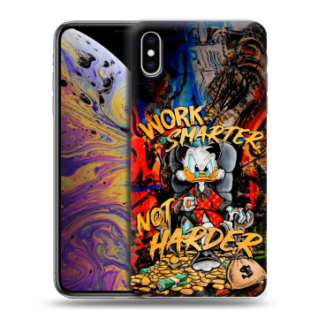 Силиконовый чехол на Iphone Xs Max с принтом Дональд Дак Деньги Силиконовый чехол на Iphone Xs Max с принтом Дональд Дак Деньги