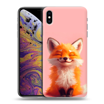 Силиконовый чехол на Iphone Xs Max с принтом милая лиса Силиконовый чехол на Iphone Xs Max с принтом милая лиса