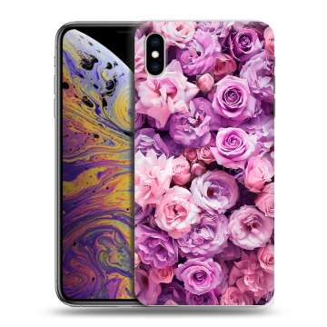 Силиконовый чехол на Iphone Xs Max с принтом лавандовые розы