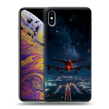 Силиконовый чехол на Iphone Xs Max с принтом самолет