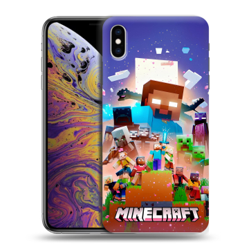 Силиконовый чехол на Iphone Xs Max с принтом Майнкрафт Minecraft Силиконовый чехол на Iphone Xs Max с принтом Майнкрафт Minecraft