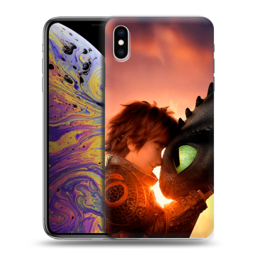Силиконовый чехол на Iphone Xs Max с принтом Как приручить дракона Силиконовый чехол на Iphone Xs Max с принтом Как приручить дракона