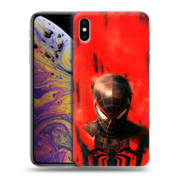 Силиконовый чехол на Iphone Xs Max с принтом человек паук spiderman Силиконовый чехол на Iphone Xs Max с принтом человек паук spiderman