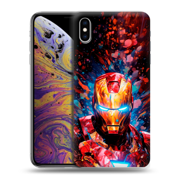 Силиконовый чехол на Iphone Xs Max с принтом Железный человек Ironman