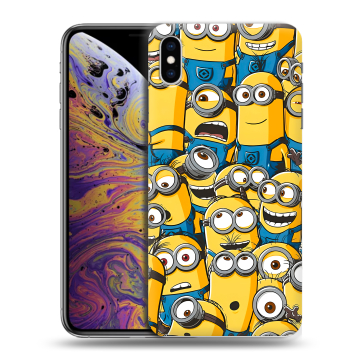 Силиконовый чехол на Iphone Xs Max с принтом Миньоны Силиконовый чехол на Iphone Xs Max с принтом Миньоны