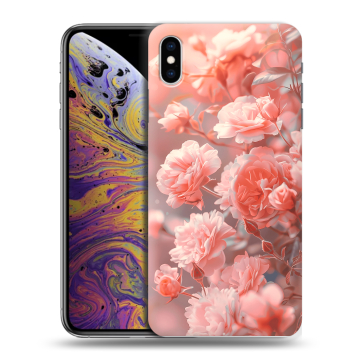 Силиконовый чехол на Iphone Xs Max с принтом Розы цветы Силиконовый чехол на Iphone Xs Max с принтом Розы цветы